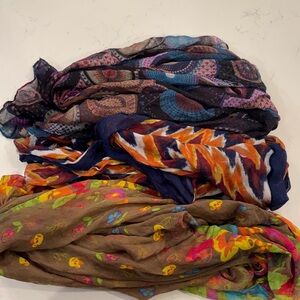 Colorful Patterned Scarves Set
